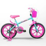 Bicicleta Infantil Track Bike Pinky AP Aro 16 com Rodinhas Azul Rosa