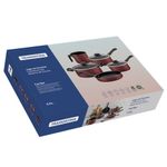 Conjunto de Panelas Tramontina Caribe 20297508 com 5 Peças em Antiaderente Vermelho