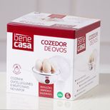 Cozedor de Ovos Hipertextil em Polipropileno e Inox Branco