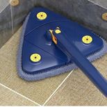 Esfregão Mop Ke Home 7781 Triangular 360° Azul Inox