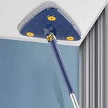 Esfregão Mop Ke Home 7781 Triangular 360° Azul Inox