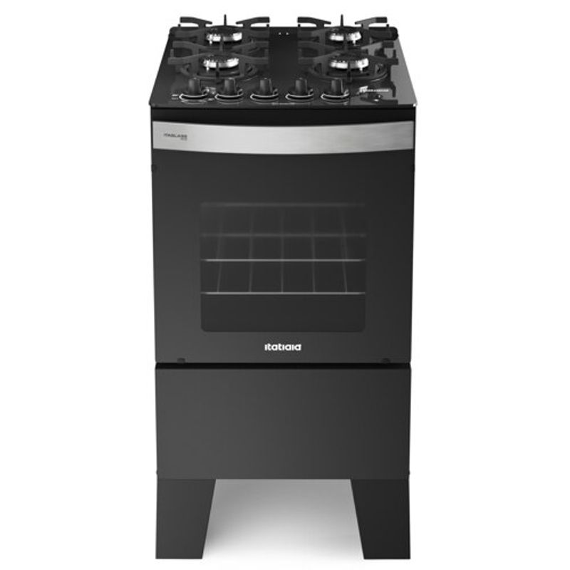 Fogão Itatiaia Itaglass Plus 3700000370 4 Bocas Acendimento Automático Preto