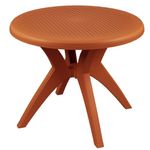 Mesa para Área Externa Forte Plástico Deluxe Redonda TerraCota