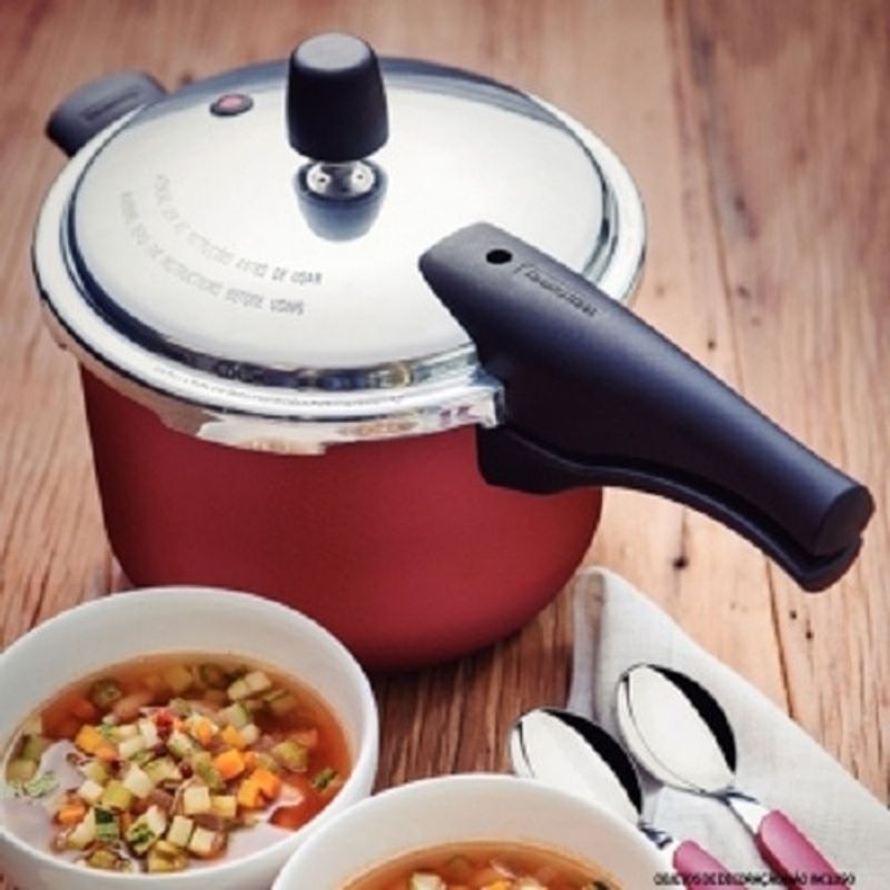 Panela de Pressão 4,50 L Tramontina Vancouver Vermelha