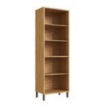 Paneleiro Rio Doce Reflecta Syrah 4 Portas em MDF Amêndoa Off White