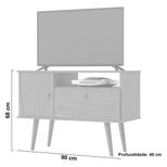 Rack Yan para TV até 32 Polegadas 2 Portas Cumaru/Off-White Patrimar