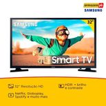 Smart TV 32" LED HDR Samsung UN32T4300AGXZD, 2 HDMI, 1 USB, Wi-Fi