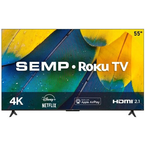 Smart TV 55" LED 4K SEMP TCL Roku RK8600 4 HDMI, 1 USB