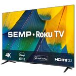 Smart TV 55" LED 4K SEMP TCL Roku RK8600 4 HDMI, 1 USB