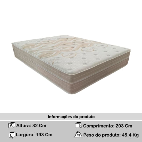 m*o様 ルース　35セット Colchão King Size D'Angelis Zeus em Molas Ensacadas e Espuma D28